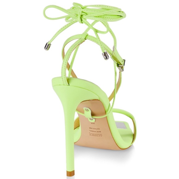 New Schutz Vikki Leather Ankle Wrap Thong Dress Sandals - Picture 7 of 16